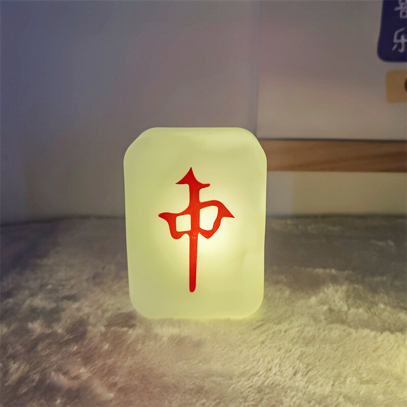 Daisin INS Wind Mahjong Small Night Lamp Desktop Decoration Small Table Lamp Creative Small Gift Glow Toy