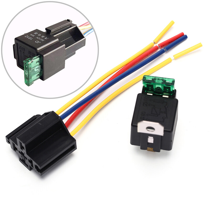 Yert 1pc Waterproof prewired 5pin car relay harness holders 40A/12V with relay socket