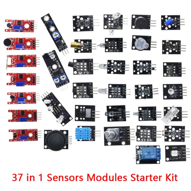 For arduino 45 in 1 sensors modules starter kit better than 37in1 sensor kit 37 in 1 sensor kit uno r3 mega2560