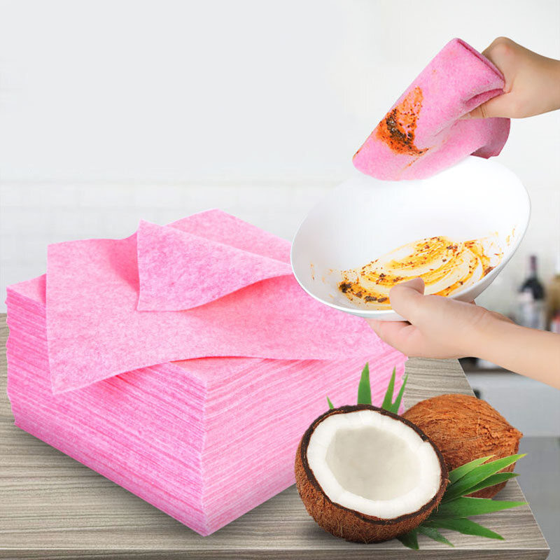 Houseeker 3 Miếng Vải Làm Sạch Vỏ Dừa Huyền Diệu, Khăn Lau Đĩa Vi Sợi Miếng Vải Thấm Hút Cho Nhà Bếp