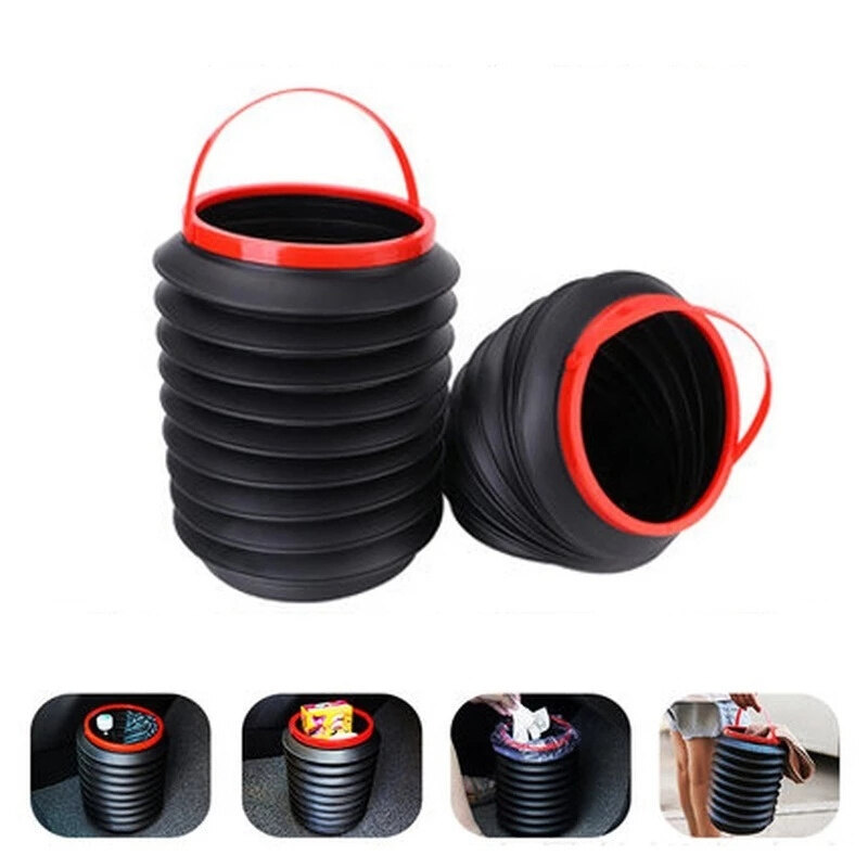 4L Telescopic Trash Bin Car Organizer Rubbish Container Foldable Storage Multifunctional Waterproof Garbage Can