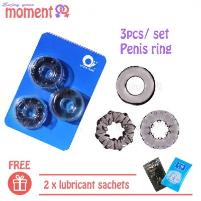 3pcs/Set Reusable Silicone Penis Ring Premature Ejaculation Circles Rings - Sex Toy for Men