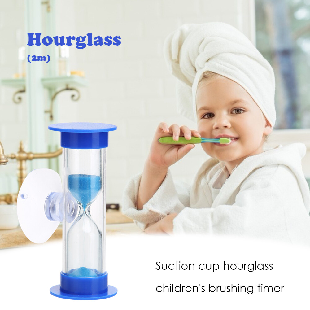 2min Hourglasses Children Teeth Brushing Timer with Suction Cup Home Decor