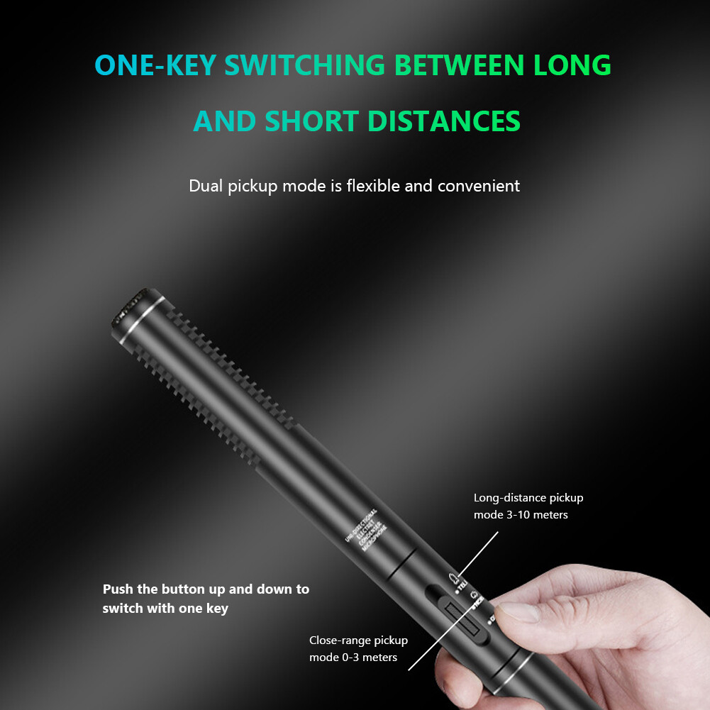 Microphone Interview Recording Youtube Live Mic for DSLR Camera Video Camcorder