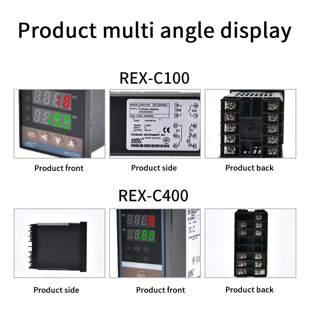[100% original] diymore PID Digital Temperature Controller REX-C400 Universal Input Relay Output Vertical type for Automatic Packing Machine