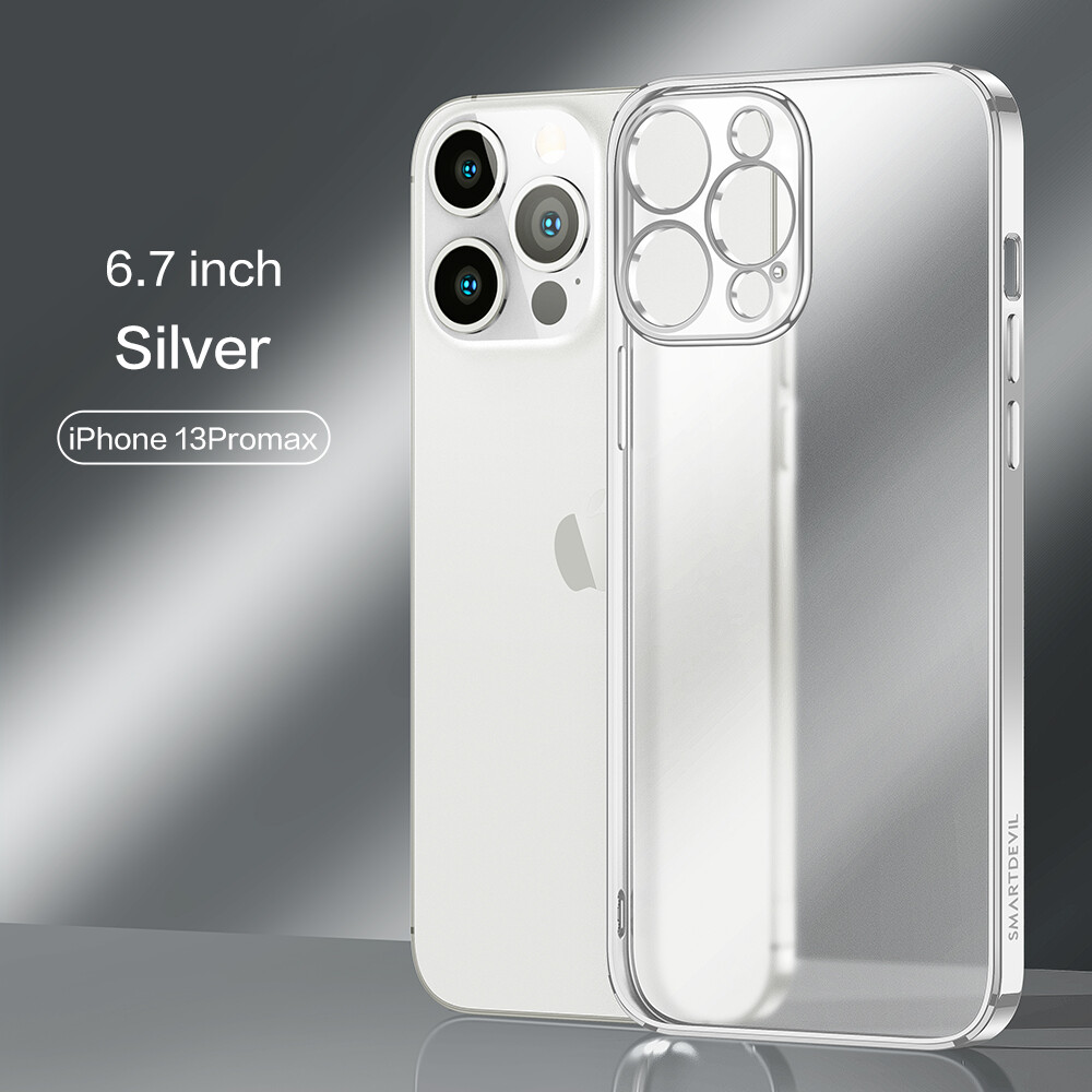 SmartDevil Plating Ultra-thin Matte Phone Case for iPhone 14 Pro max Case iPhone 15 Pro Max 15 Plus iPhone 13 Pro max case original 14 Plus 13 mini 12 Pro max 11 Pro max All-inclusive Anti-fall Case Phone Protect Shell