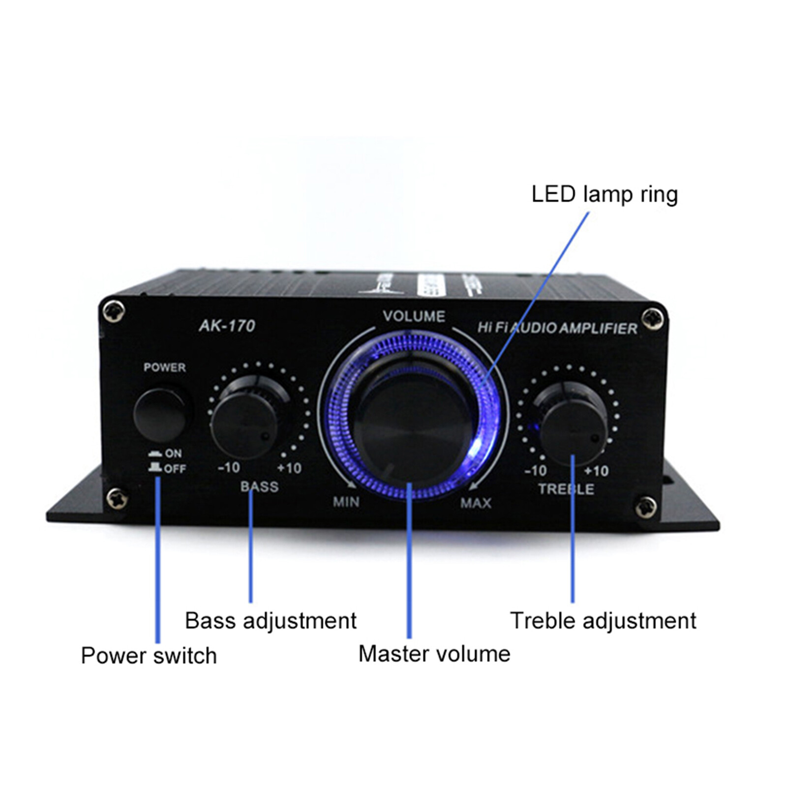 Bộ Khuếch Đại Công Suất Cao CCCUE Bộ Thu Âm Thanh Mini, Kỹ Thuật Số Stereo AMP Điều Khiển Âm Lượng