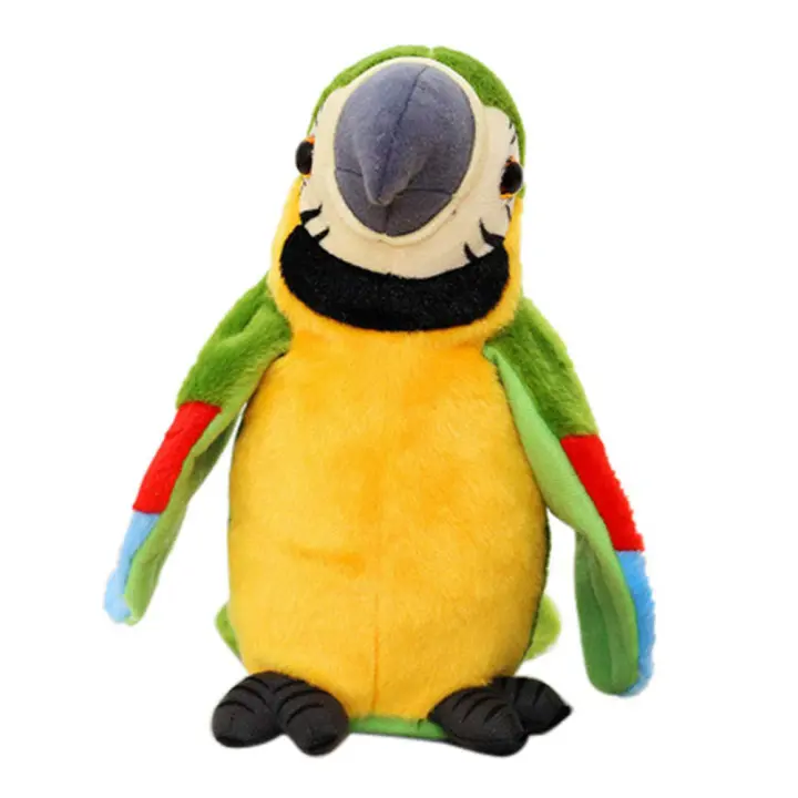 talking stuffed parrot