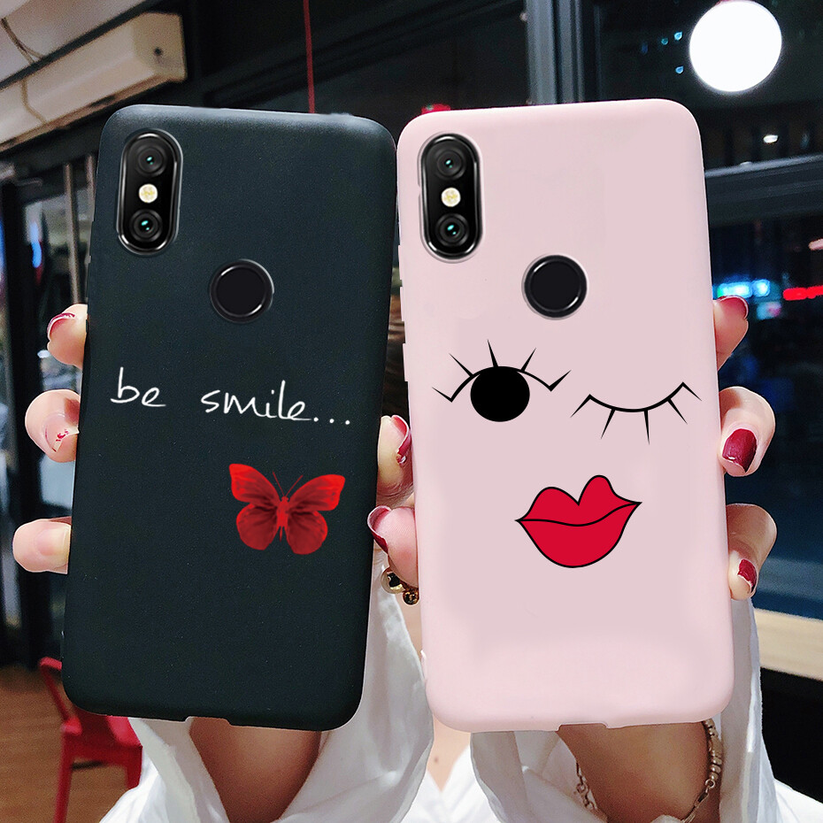 Vỏ Bọc Dành Cho Xiaomi Redmi Note 6 Pro, Ốp Lưng Ốp Lưng Chống Sốc, Ốp Điện Thoại Silicon Mềm Mờ Dễ Thương
