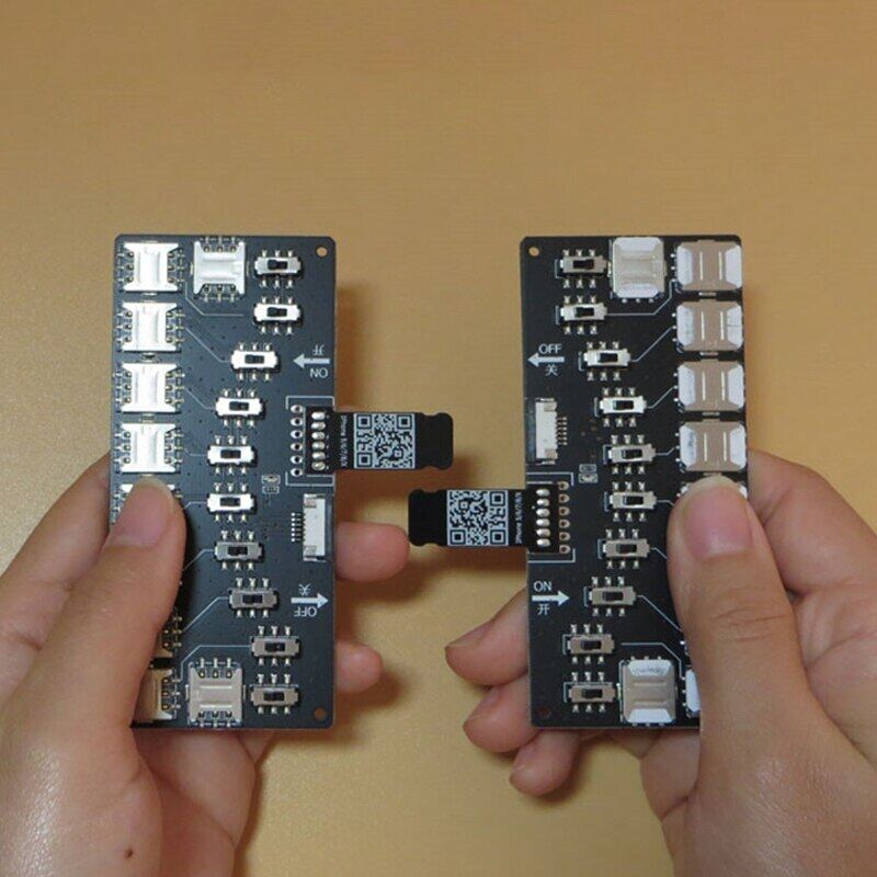 10-Slot SIM Card Adapter Multi-SIM Card Reader Mini SIM Nano with Independent Control Switch for 5/6/7/8/X