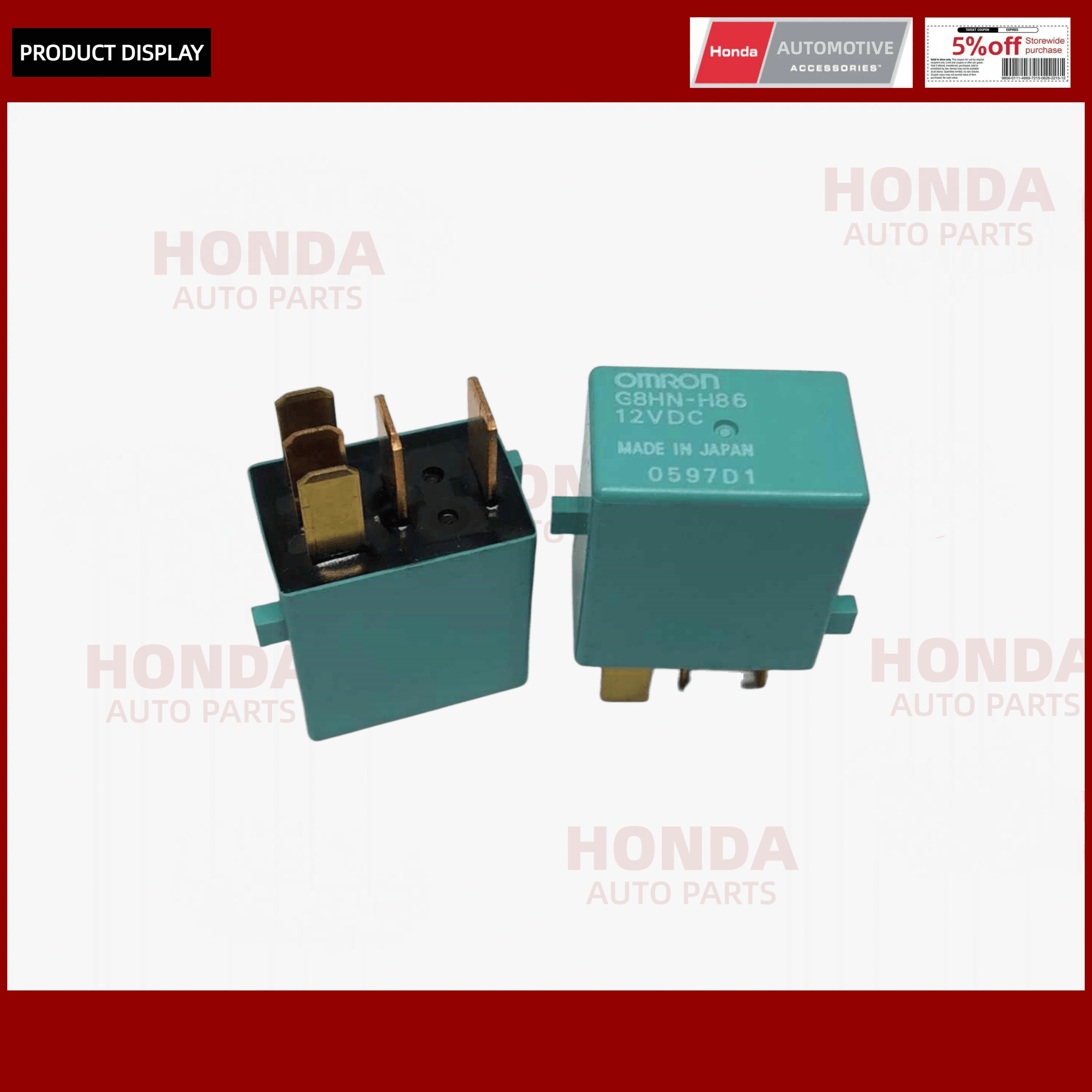 L様 専用ページ Relay:G8HN-H86 12VDC Automotive Relay 5pins（OMRON