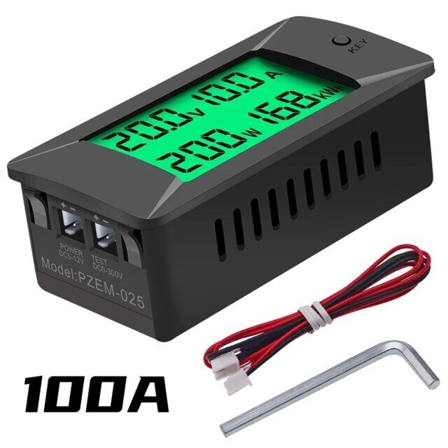 Zzooi digitalvoltage current power meter volt detector tester monitor dc0-300v 50a 100a 200a 300a lcd energy meter pzem-025