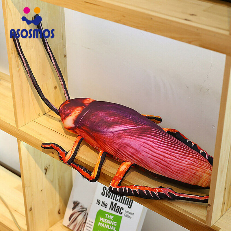ASM Đệm Nhồi Bông Mô Phỏng Gián 3D Sống Động, Đạo Cụ Chơi Khăm Đồ Chơi Ngủ Trưa Côn Trùng