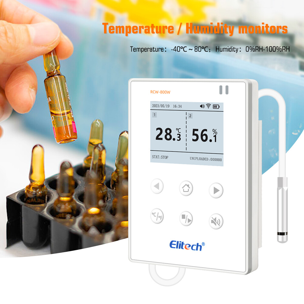 RCYAGO RCW-800 WIFI Remote Wireless Temperature Data Logger Temperature Recorder -40 ℃~+80 ℃  SIM Card Data Logger APP Cloud Data Storage