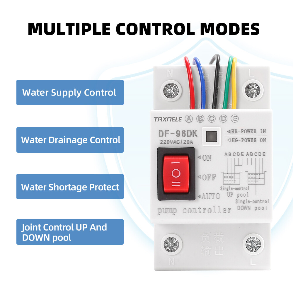 DF-96DK Automatic Water Level Controller Switch 20A 220V Water tank Liquid Level Detection Sensor Water Pump Controller