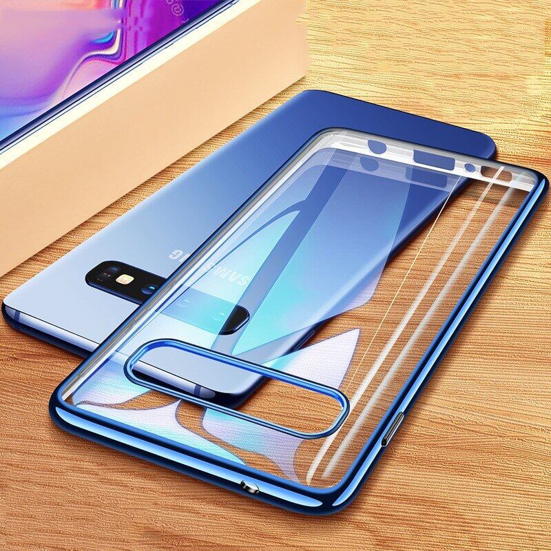For Samsung Galaxy S10 Plus Case Luxury Plating Soft Clear Transparent Phone Cases For Samsung Galaxy S10 S10e S10Plus
