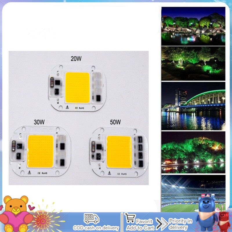【Hàng có sẵn】AC 220V 20W/30W/50W không driver chip đèn LED áp suất cao Nguồn đèn COB