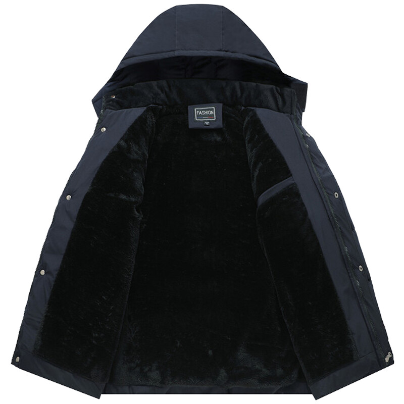 Men Winter Jacket Thick Warm Jacket With Detachable Hemline Plus Size 5XL Practical Windproof Jacket