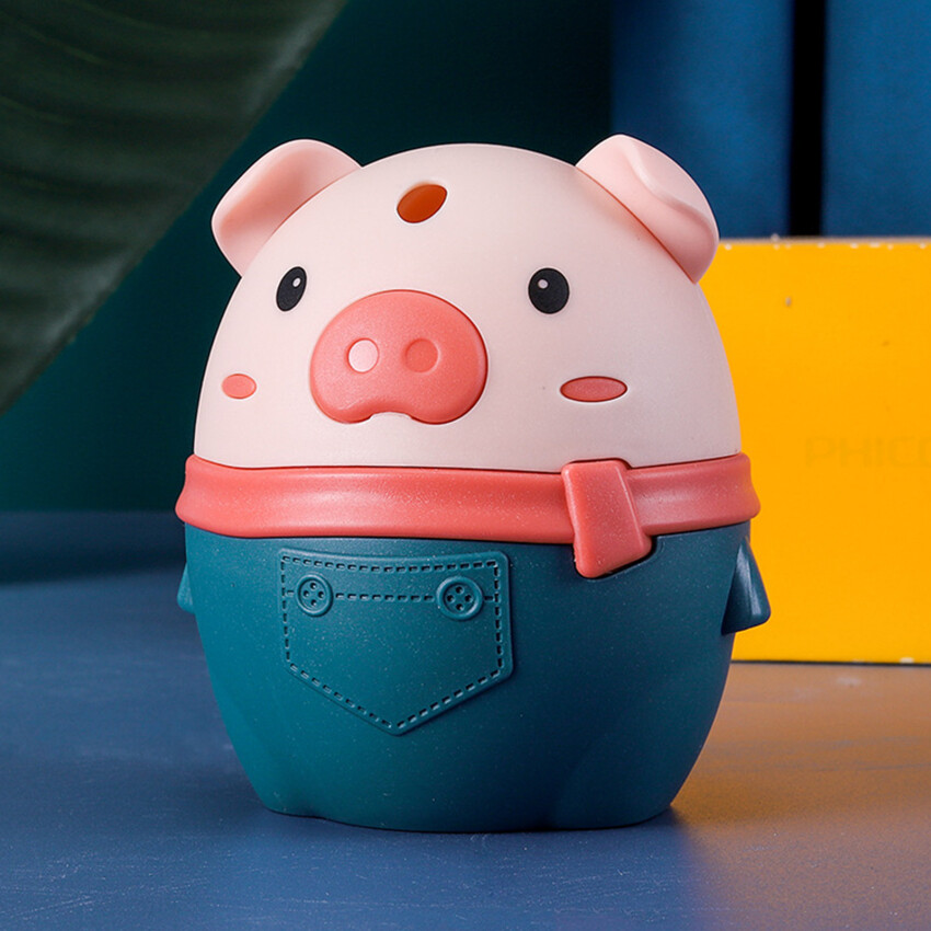Automatic Toothpick Holder Portable Toothpick Box Cute Pig Toothpick Storage Container Desktop Decoration Pop-Up Toothpick Dispenser
