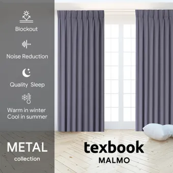 1 Pcs Texbook Malmo Blockout Window Curtain Plain Design With