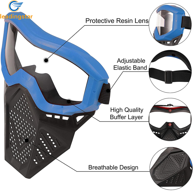 LEADINGSTAR Face Protector with Goggles Compatible with Nerf Rival Apollo Zeus Khaos Blasters Rival