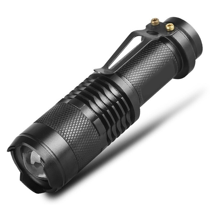 Original T6 Rechargeable Flashlight Waterproof Bright Mini L2 LED Flashlight Q5  LED Torchlight Adjustable Focus Zoom Outoor Flash Light Lamp Use 14500 or 18650 For Camping bicycle light Ultra Bright flashlight