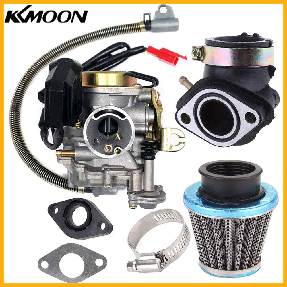 Carburetor Fit for GY6 50CC 49CC 4 Stroke Scooter Taotao Engine 18mm Carb Intake Manifold Air Filter