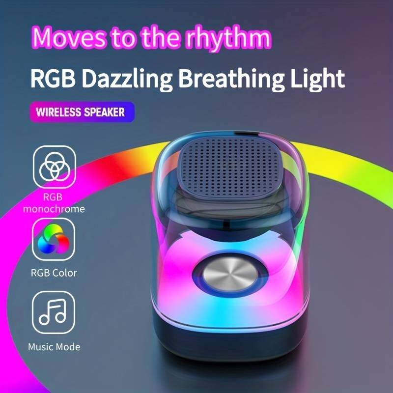 Wireless LED Portable Breathing Light Colorful High Fidelity Sound Subwoofer 5.0 Computer_voghion.com