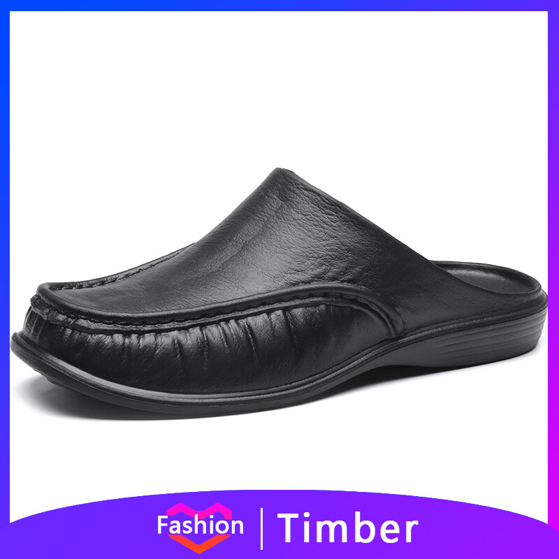 Timber 【Ready Stok】Men's Classic Slip-on Clogs Mules EVA Slippers Office House Backless Sandals Nursing Chef Shoes Kitchen Garden Bathroom Water Shoes