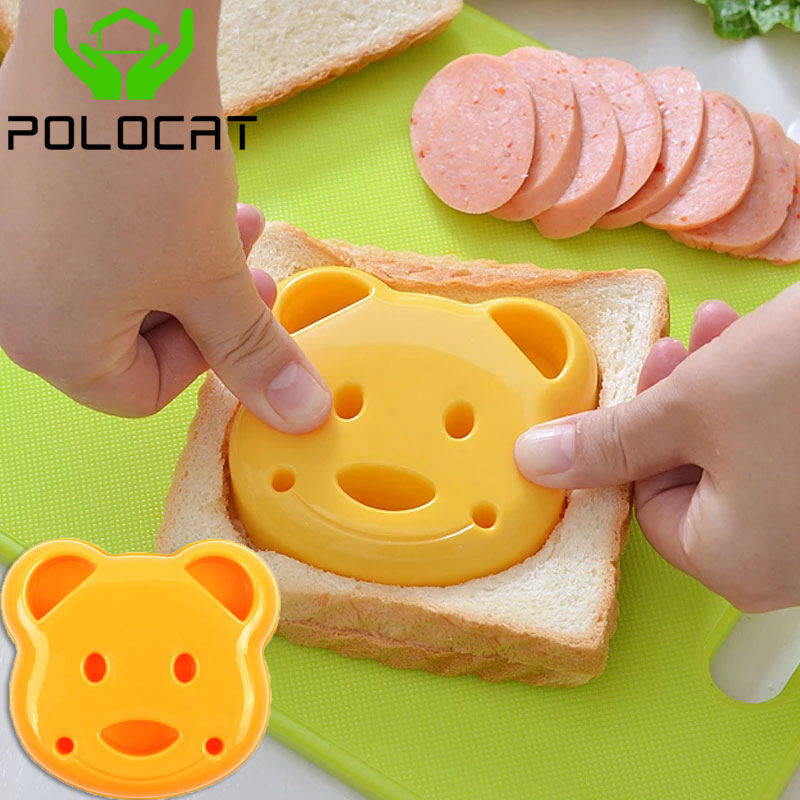 Polocat DIY Lovely Bear Shape Cake Mold Silicone Mold Baking Tools For Chocolate Kitchen Fondant Toast Bread Making Cutters Baking Decoration#1