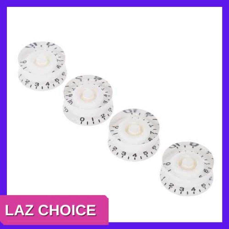 LAZ CHOICE 4pcs Speed Volume Tone Control Knobs for Gibson Les Paul Guitar Replacement Electric Guitar Parts Black (White) Malaysia