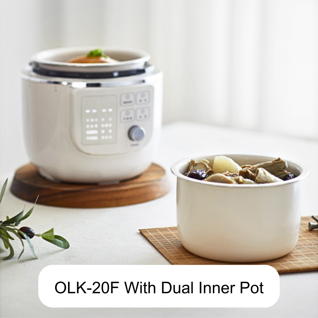 Olayks Smart 2L Electric Pressure Cooker Double Inner Pot Multifunction