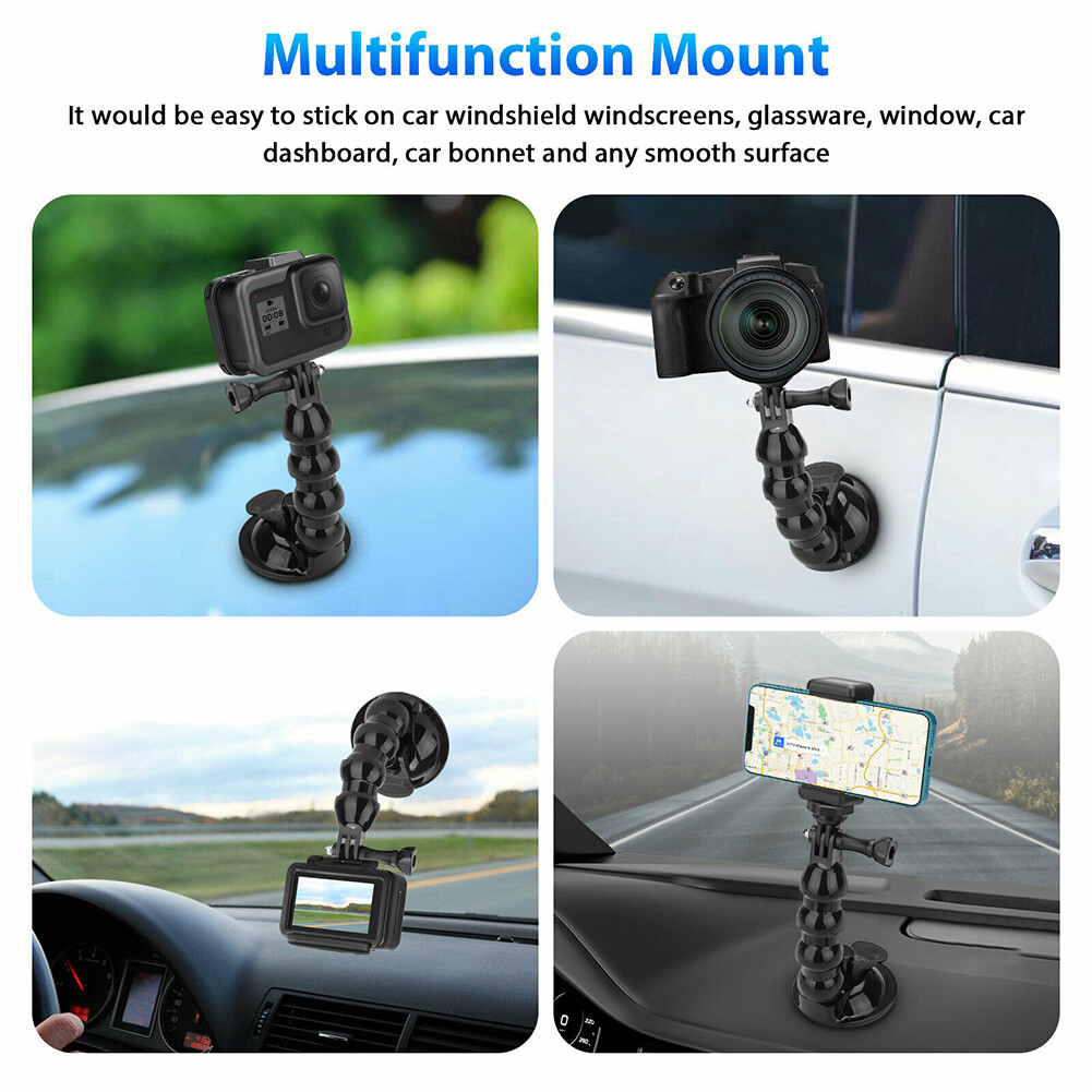 Gm-giá Đỡ Điện Thoại Gắn Cốc Hút Trên Xe Hơi Giá Đỡ Điều Hướng Video Góc Có Thể Điều Chỉnh Tương Thích Với Máy Ảnh Hành Động Gopro