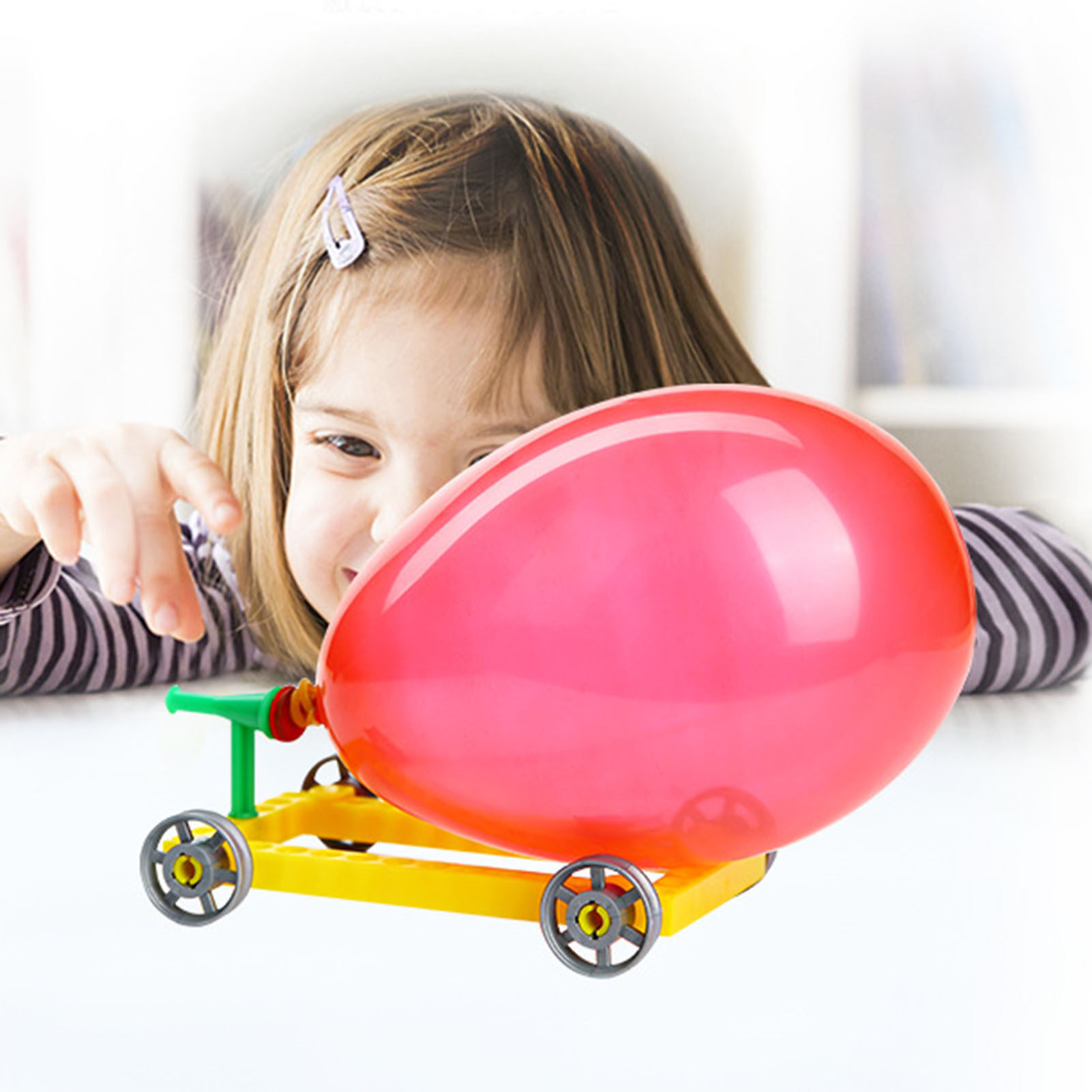 Science Technology Toy Creative Exercise Thinking Ability Plastic Science Small Experiment Trolley for Home