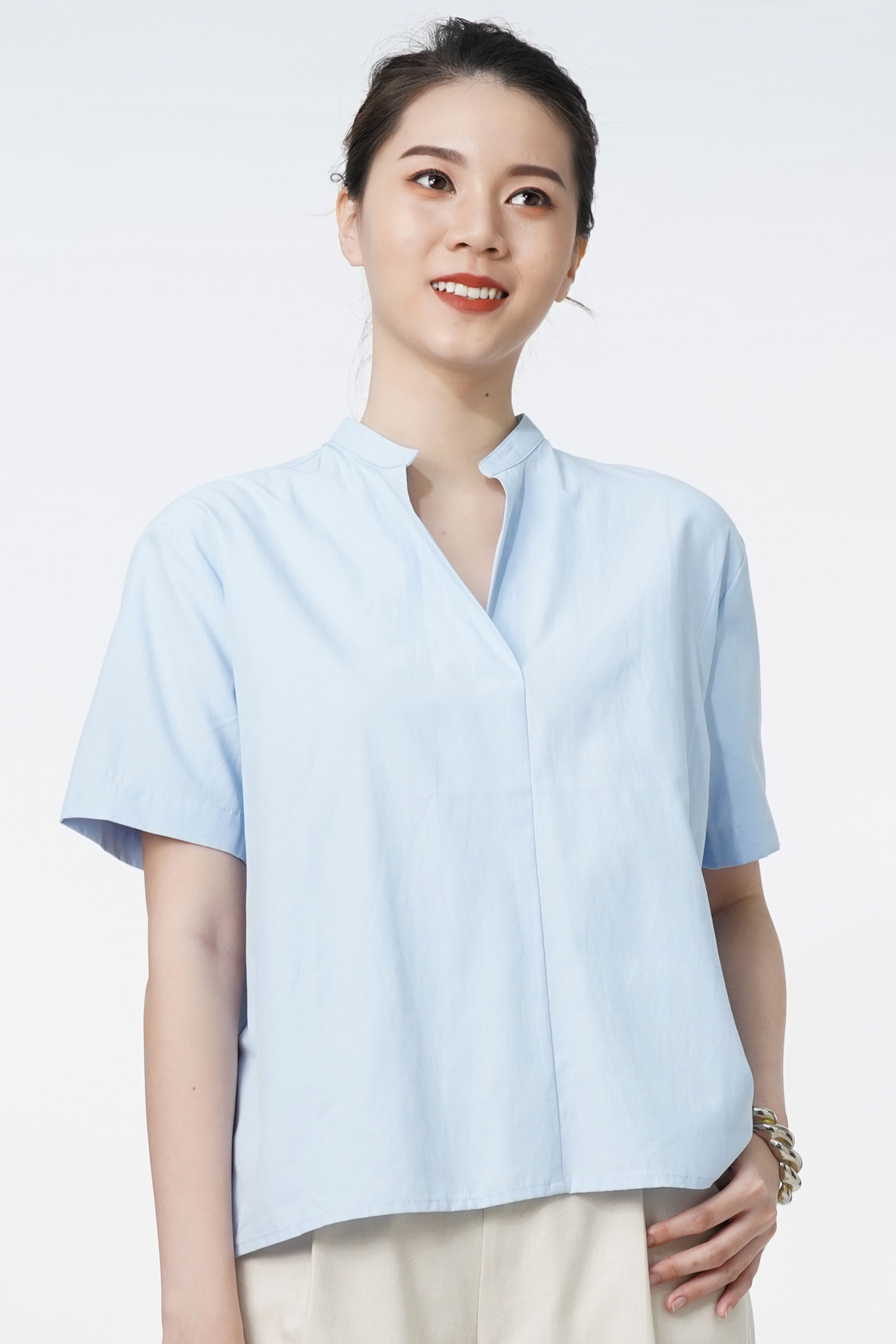 ASAP WOMEN Blue Skipper Collar Blouse 