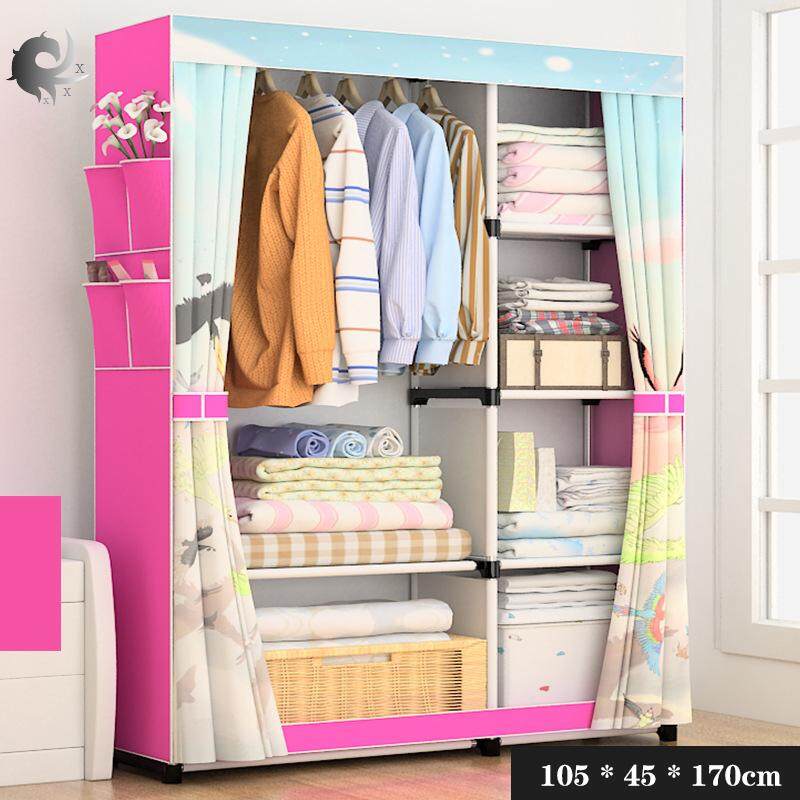 Kids Furniture Decor Storage Wardrobe Canvas Simple Storage