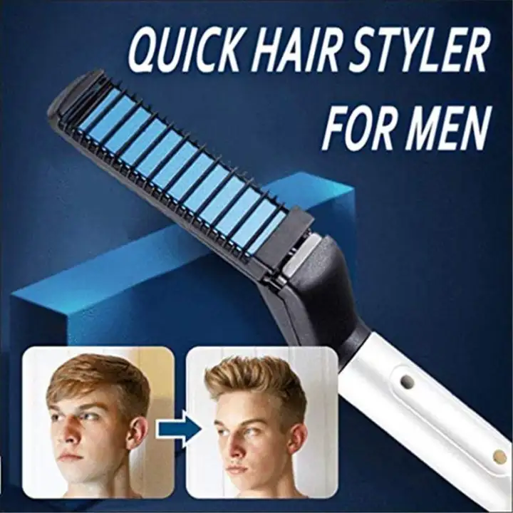 Mini Hair Straightener Brush Hair Curling Iron Styler Men S All In