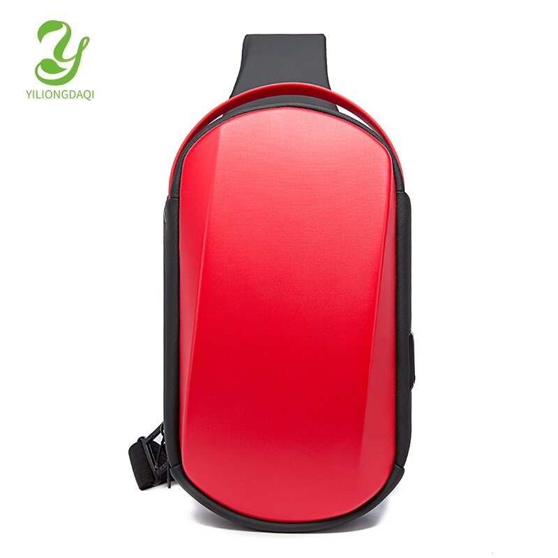 YILIONGDAQI Hard Shell Chest Pack for Men Multifunction Crossbody Bags Waterproof Male Sling Messenger Bag Short Trip Mens Shoulder Bag