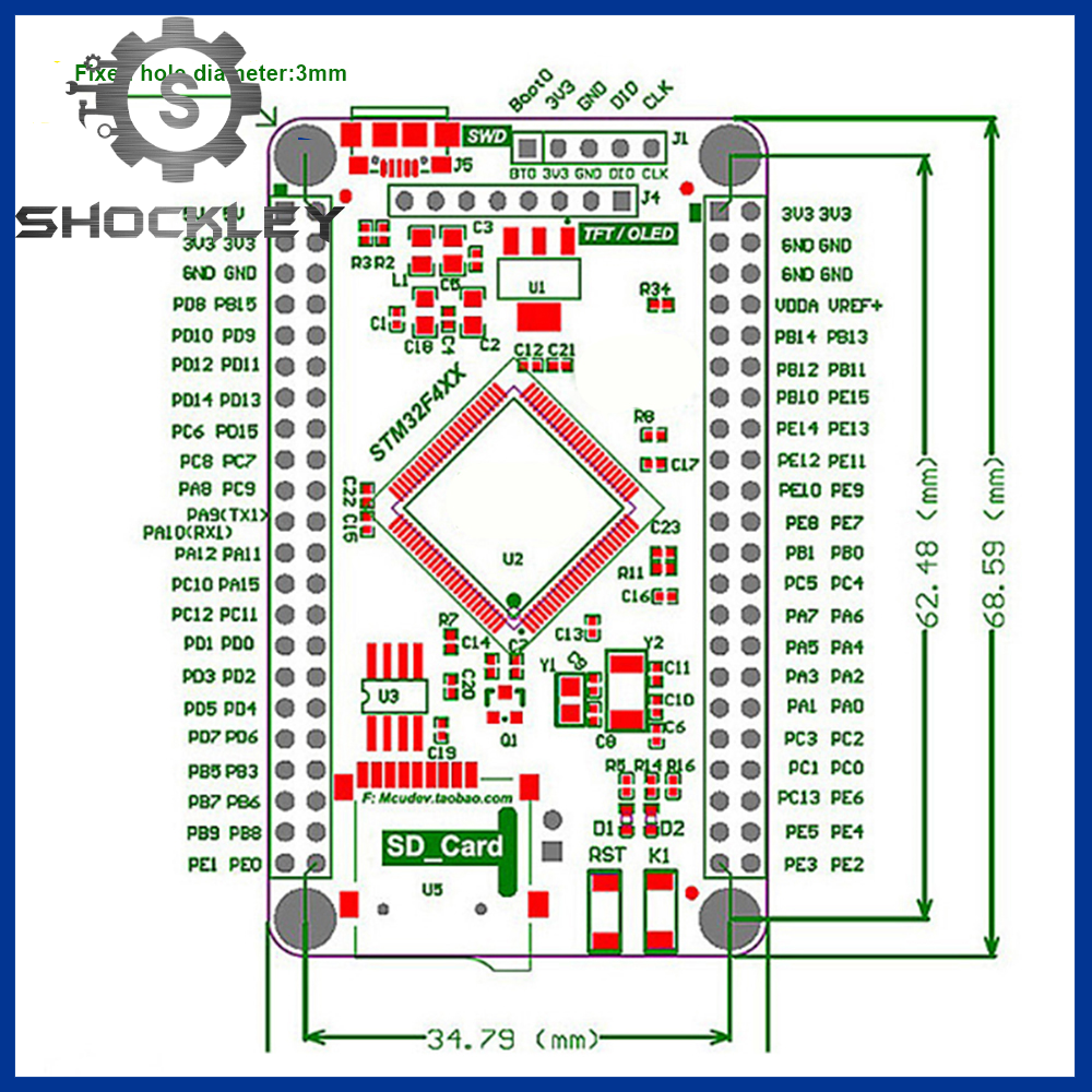 Shockley STM32F407VET6 STM32 System Core Board STM32F407 Development Board F407 Single Chip Learning Board