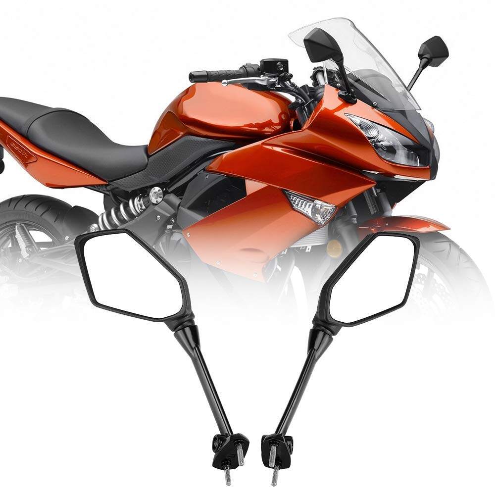 Motorcycle Round Adjustable Rear View Mirrors For Kawasaki Ninja 650R 250R EX250 