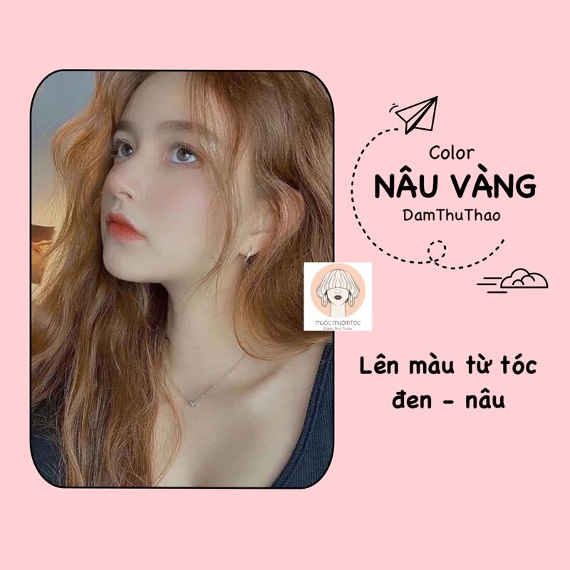 [HCM]( Không tẩy )Thuốc nhuộm tóc màu NÂU VÀNG
