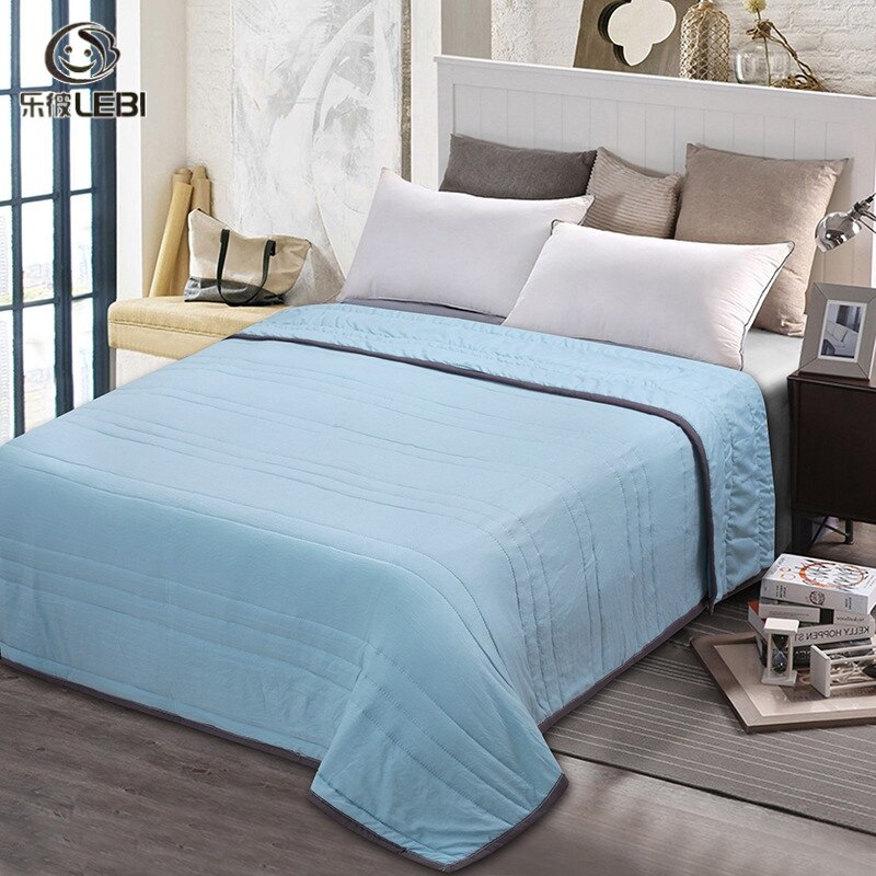 Washed cotton summer cool quilt Japanese summer quilt single double air conditioner summer cool quilt solid color student quilt
