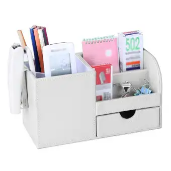 Blushine Desk Organizer With Small Drawer Pen Holder Pencil Cup