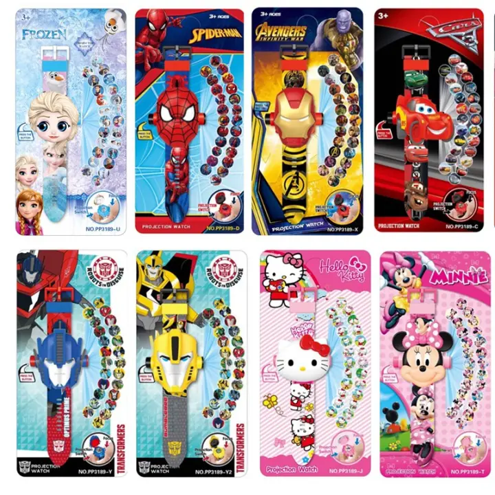Children Projector Watch 24 Grid 9 Cartoon Cartoon Watch Kids Toy Lazada