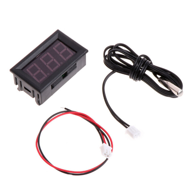 Comforhome 1 Chiếc Nhiệt Kế LED Kỹ Thuật Số Nhúng 12V Nhiệt Kế Kỹ Thuật Số Máy Đo Độ Ẩm Máy Đo Nhiệt Độ Đồng Hồ Đo Nhiệt Độ