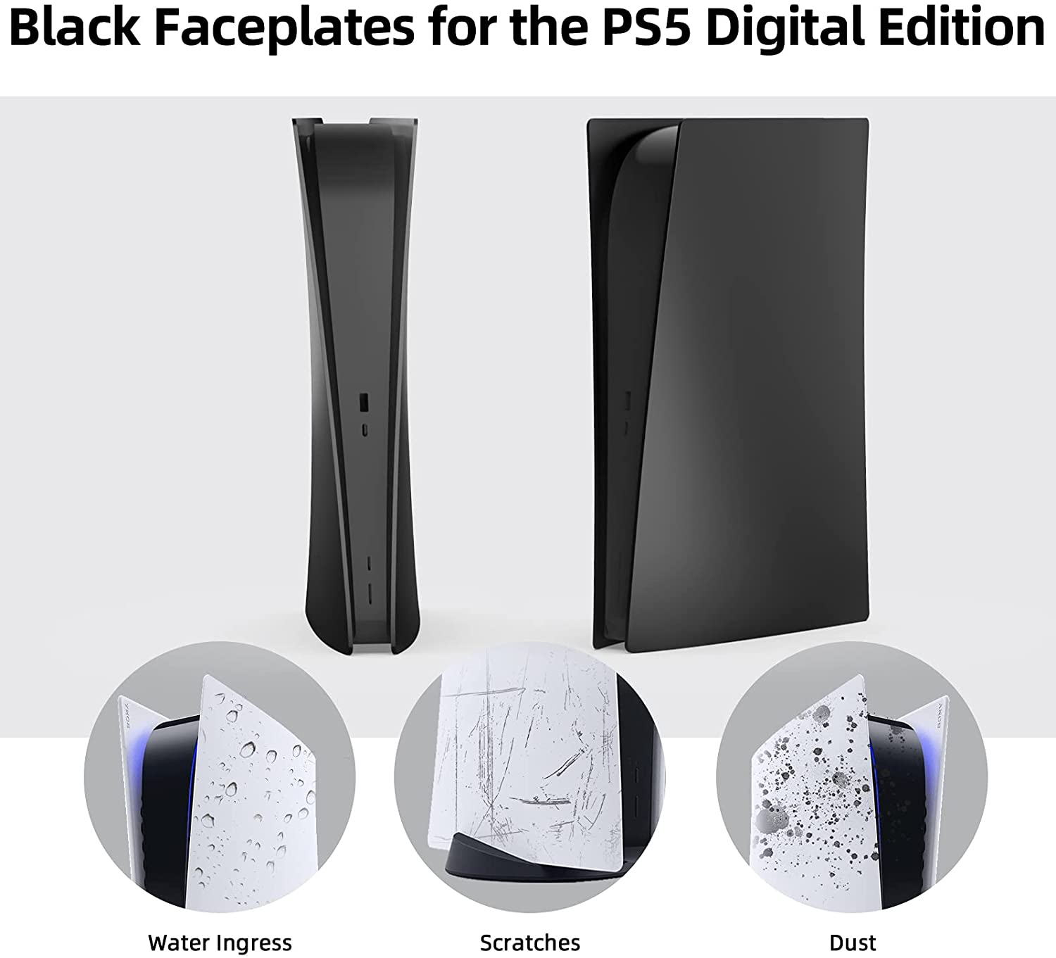Faceplate for Ps5 Housing Shell Digital Edition Plastic Hard Plate Skin Case Replacement Dustproof for Playstation 5 Console
