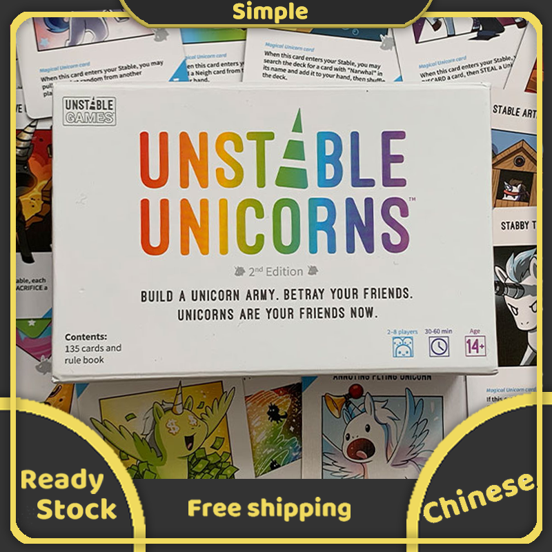Unstable Unicorns Card Board Game For Family Party Game