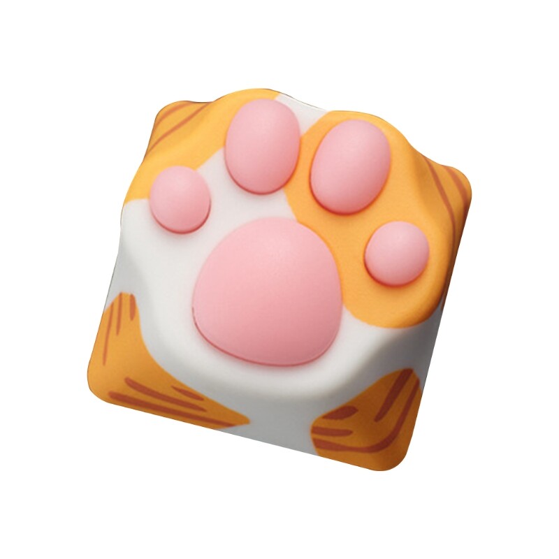 【Ready Stock】Personality Soft Feel ABS Silicone Kitty Paw Artisan Cat Paws Pad Mechanical Keyboard KeyCaps for Cherry MX Switches