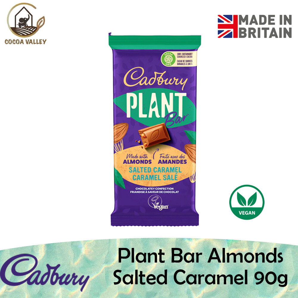 Cadbury Plant Bar Almonds Salted Caramel 90g (Made in UK) Milk Chocolate  Vegetarian Single Pack Chocolate Made In Uk - Lazada | Lazada