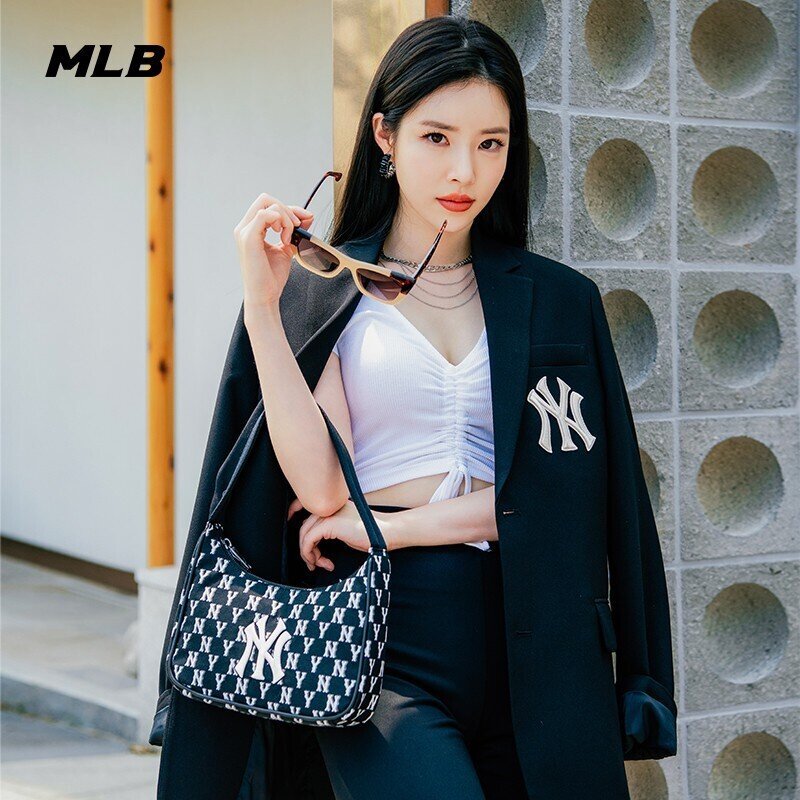 👜 BEGPACKER 👜 MLB NY monogram jacquard hobo bag NEW YORK YANKEES